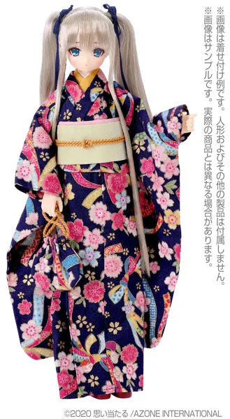 1/6 Pure Neemo Wear PNM Kimono set -Cherry Blossom Poetry- Navy Blue (DOLL ACCESSORY)ㅤ – Azone – ActionFigureBrasil