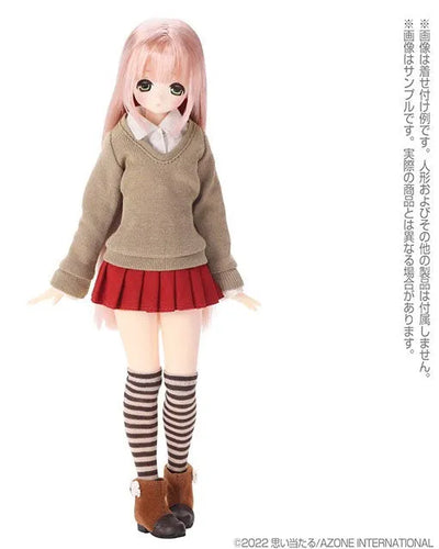 1/6 Pure Neemo Wear PNM Natural V-neck Sweater Brown (DOLL ACCESSORY)ㅤ – Azone – ActionFigureBrasil