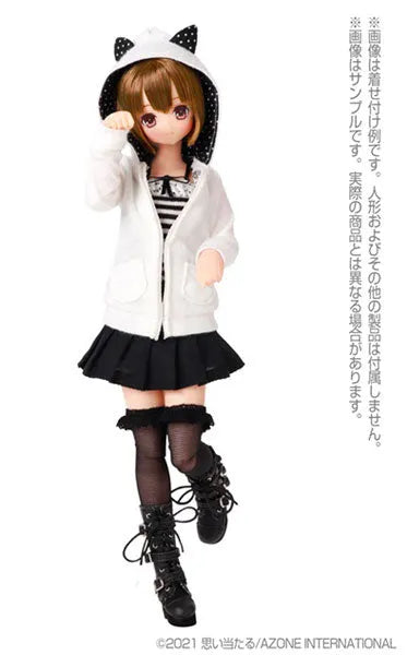 1/6 Pure Neemo Wear PNM Polka Dots Cat Ear Hoodie White (DOLL ACCESSORY)ㅤ – Azone – ActionFigureBrasil