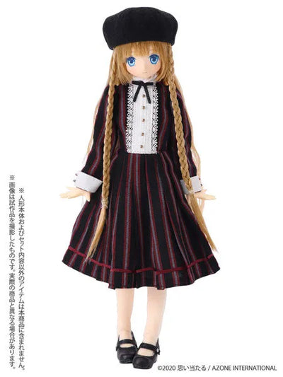 1/6 Pure Neemo Wear PNM Regimental Stripe One-piece Dress Set Black x Red Stripe (DOLL ACCESSORY)ㅤ – Azone – ActionFigureBrasil