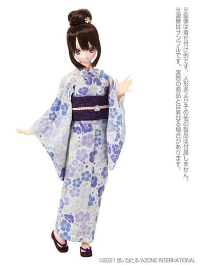 1/6 Pure Neemo Wear PNM Yukata set -Fairy Primrose- Light Bluish Purple (DOLL ACCESSORY)ㅤ – Azone – ActionFigureBrasil