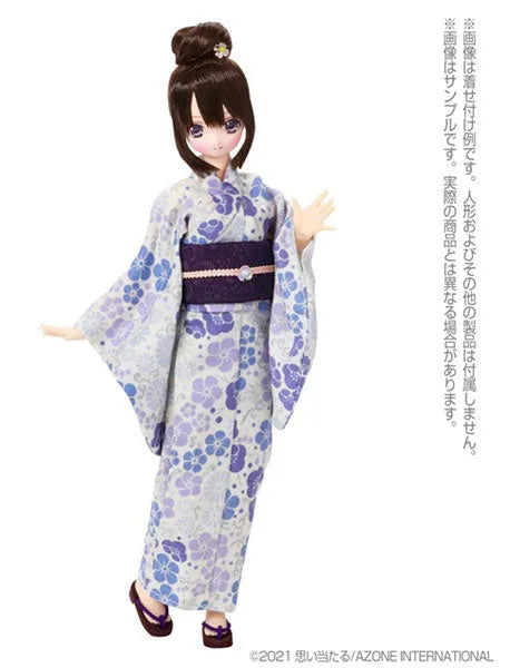 1/6 Pure Neemo Wear PNM Yukata set -Fairy Primrose- Light Bluish Purple (DOLL ACCESSORY)ㅤ – Azone – ActionFigureBrasil