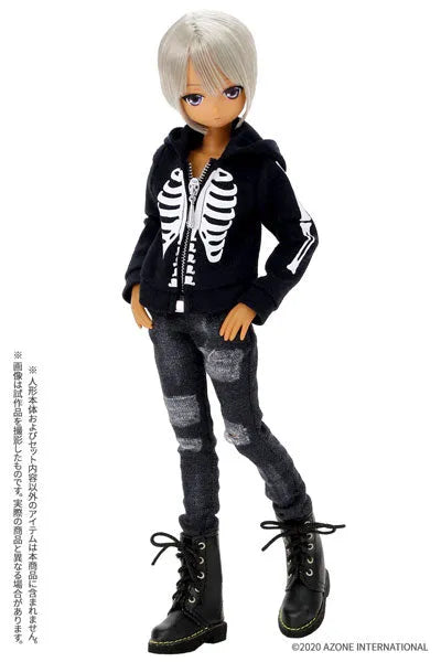 1/6 Pure Neemo Wear PNS Bone Skeleton Hoodie II Black (DOLL ACCESSORY)ㅤ – Azone International – ActionFigureBrasil