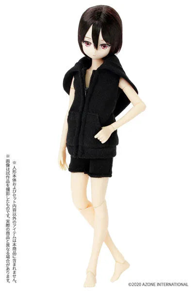 1/6 Pure Neemo Wear PNS Boy Sleeveless Hoodie Black (DOLL ACCESSORY)ㅤ – Azone – ActionFigureBrasil