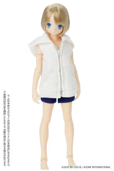 1/6 Pure Neemo Wear PNS Boy Sleeveless Hoodie White (DOLL ACCESSORY)ㅤ – Azone International – ActionFigureBrasil