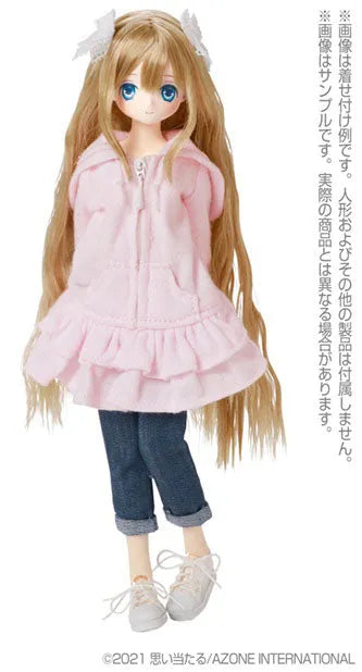 1/6 Pure Neemo Wear PNS Bunny-ear Hood One-piece Dress Pink (DOLL ACCESSORY)ㅤ – Azone – ActionFigureBrasil