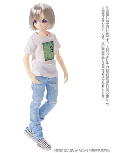 1/6 Pure Neemo Wear PNS Graphic T-shirt White x Green (DOLL ACCESSORY)ㅤ – Azone – ActionFigure Brasil