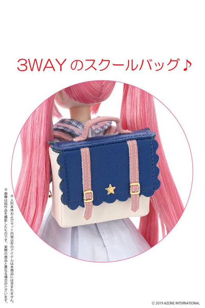 1/6 Pure Neemo Wear PNS Magical Academy School Bag Navy x Off-white (DOLL ACCESSORY)ㅤ – Azone International – ActionFigureBrasil