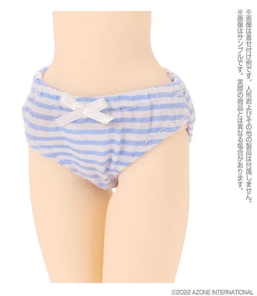 1/6 Pure Neemo Wear PNS Ribbon Striped Panties set White x Pink, White x Saxe Blue,White x Mint Green (DOLL ACCESSORY)ㅤ – Azone – ActionFigure Brasil
