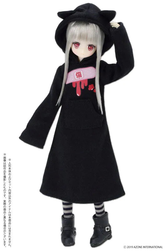 1/6 Pure Neemo Wear PNS Yamikawa*Cat Ears Hooded One-piece Dress Black (DOLL ACCESSORY)ㅤ – Azone International – ActionFigureBrasil