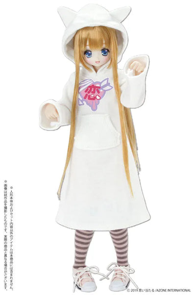 1/6 Pure Neemo Wear PNS Yamikawa*Cat Ears Hooded One-piece Dress White (DOLL ACCESSORY)ㅤ – Azone International – ActionFigureBrasil
