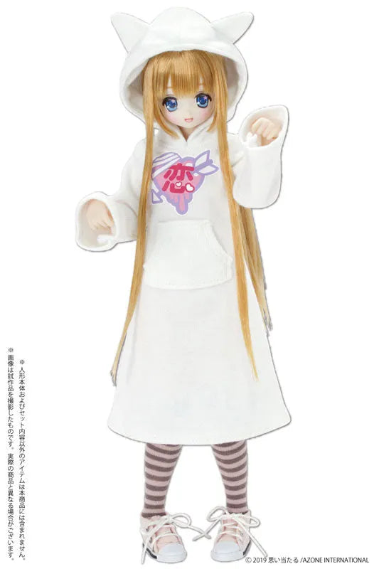 1/6 Pure Neemo Wear PNS Yamikawa*Cat Ears Hooded One-piece Dress White (DOLL ACCESSORY)ㅤ – Azone International – ActionFigureBrasil