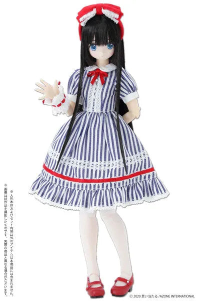 1/6 Pure Neemo Wear PNS Yumemiru Shoujo no Alice Dress Set Blue Stripe (DOLL ACCESSORY)ㅤ – Azone International – ActionFigureBrasil — ângulo diferente