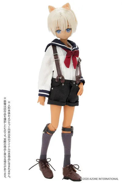 1/6 Pure Neemo Wear PNXS Sailor Ribbon Blouse II Navy x Bordeaux (DOLL ACCESSORY)ㅤ – Azone – ActionFigureBrasil
