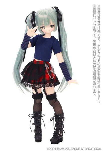 1/6 Pure Neemo Wear PNXS T-shirt & Arm Cover Set -Alvastaria outfit collection- Blue x Navy (DOLL ACCESSORY)ㅤ – Azone – ActionFigureBrasil