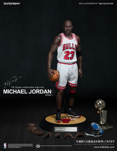 1/6 Real Masterpiece Collectible Figure/ Michael Jordan "I'm Legend #23" Home Uniformㅤ – ENTERBAY – ActionFigureBrasil — embalagem