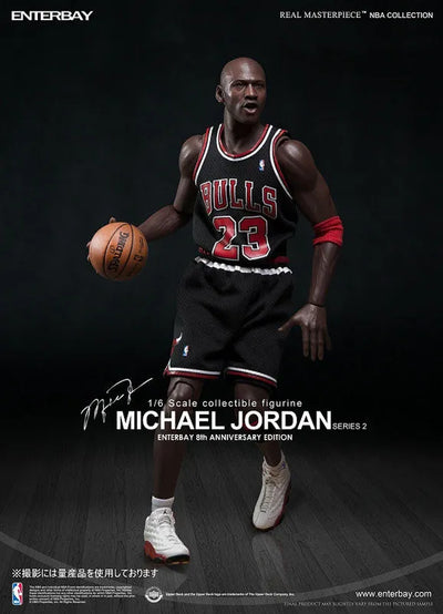 1/6 Real Masterpiece Collectible Figure/ Michael Jordan Series 2 #23 Black Uniformㅤ – ENTERBAY – ActionFigure Brasil