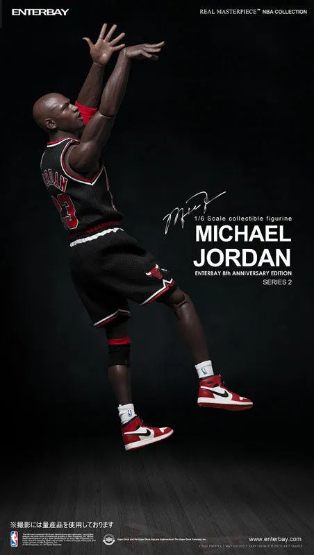 1/6 Real Masterpiece Collectible Figure/ Michael Jordan Series 2 #23 Black Uniformㅤ – ENTERBAY – ActionFigure Brasil