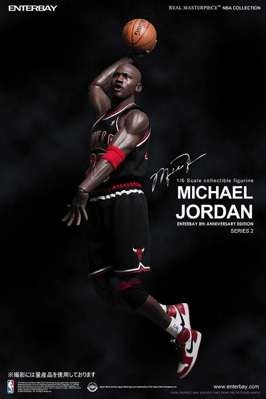 1/6 Real Masterpiece Collectible Figure/ Michael Jordan Series 2 #23 Black Uniformㅤ – ENTERBAY – ActionFigure Brasil