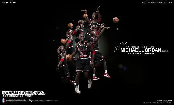 1/6 Real Masterpiece Collectible Figure/ Michael Jordan Series 2 #23 Black Uniformㅤ – ENTERBAY – ActionFigure Brasil