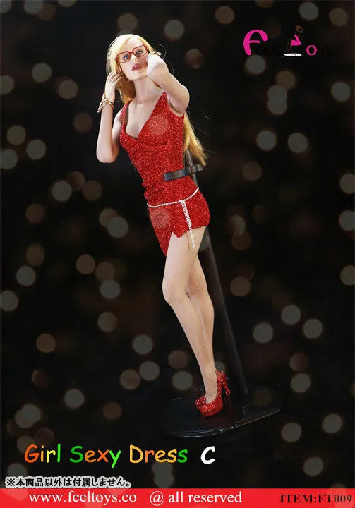 1/6 Sexy Party Dress C Red (FT-009C) (DOLL ACCESSORY)ㅤ – Feel Toys – ActionFigure Brasil
