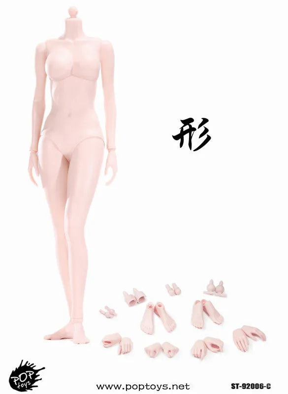 1/6 Shin Series Super Flexible Female Body Seamless Joint Pale Large Bustㅤ – POP Toys – ActionFigure Brasil