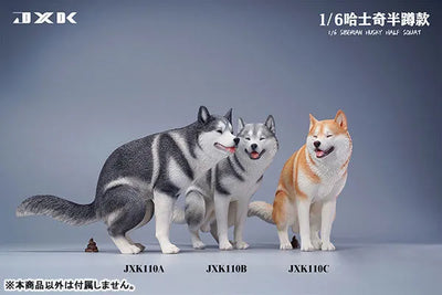 1/6 Siberian Husky Half Squat Bㅤ – JXK Studio – ActionFigureBrasil — close