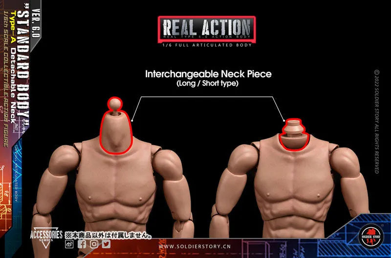 1/6 Standard Body Type A Detachable Neckㅤ – Soldier Story – ActionFigureBrasil