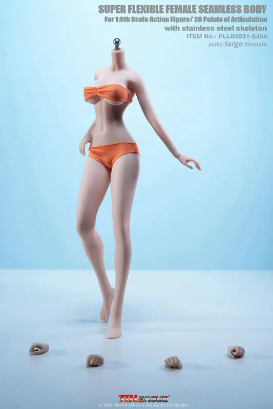 1/6 Super Flexible Female Seamless Body Pale Large Bust Tall/Slender Body Ankles Seamless S40Aㅤ – TBLeague – ActionFigureBrasil