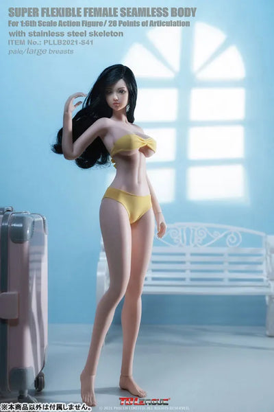 1/6 Super Flexible Female Seamless Body Pale Large Bust Tall/Slender Body Ankles Split S41 w/Headㅤ – TBLeague – ActionFigureBrasil — com base expositora
