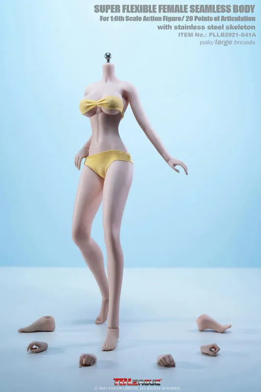 1/6 Super Flexible Female Seamless Body Pale Large Bust Tall/Slender Body Ankles Split S41Aㅤ – TBLeague – ActionFigureBrasil