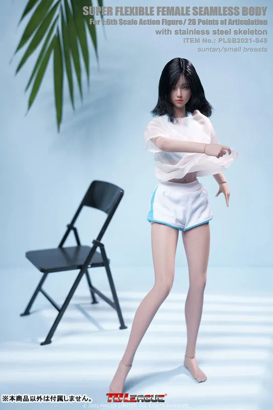 1/6 Super Flexible Female Seamless Body Suntan Small Bust Girls Body S45 w/Headㅤ – TB League – ActionFigure Brasil