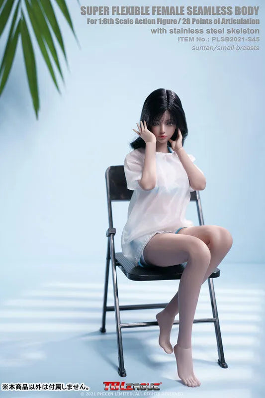 1/6 Super Flexible Female Seamless Body Suntan Small Bust Girls Body S45 w/Headㅤ – TB League – ActionFigure Brasil