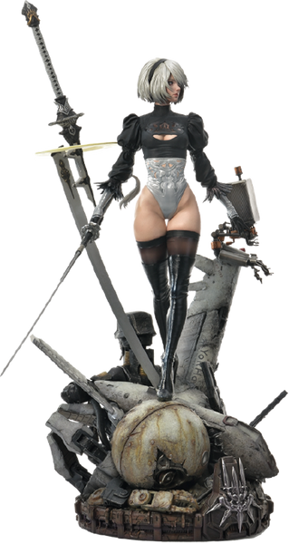 2B - YoRHa No. 2 Type B (Deluxe Ver.) (Deluxe Version) – Square Enix – ActionFigure Brasil — ângulo diferente