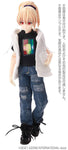 Picco Neemo Wear 1/12 Graphic T-shirt Black x Rainbow (DOLL ACCESSORY)ㅤ