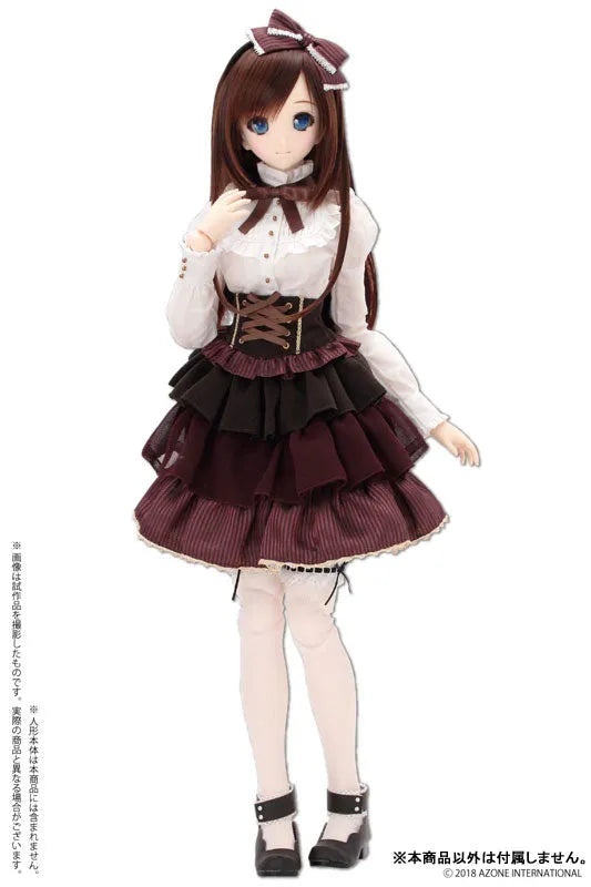 48/50cm Doll Wear FAO118-BRW AZO2 Sahras a la mode Twinkle Twinkle DressSet Bordeaux x whiteㅤ – Azone International – ActionFigure Brasil