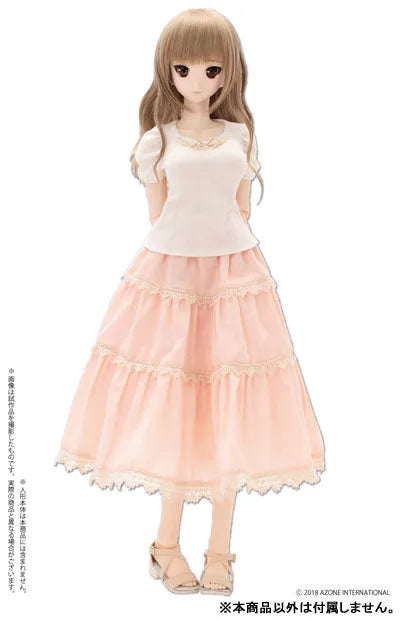 48cm/50cm Doll Wear - AZO2 Early summer Dress Set / Beige x Pink (DOLL ACCESSORY)ㅤ – Azone International – ActionFigure Brasil