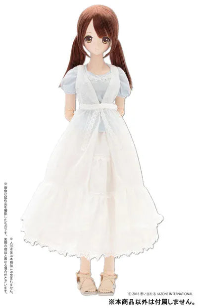 48cm/50cm Doll Wear - AZO2 Early summer Dress Set / White x Light Blue (DOLL ACCESSORY)ㅤ – Azone International – ActionFigure Brasil