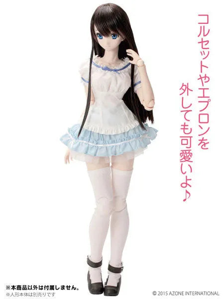48cm/50cm Doll Wear - AZO2 Sarah's a la Mode Sweets Waitress Set / Blue x White (DOLL ACCESSORY)ㅤ – Azone International – ActionFigure Brasil