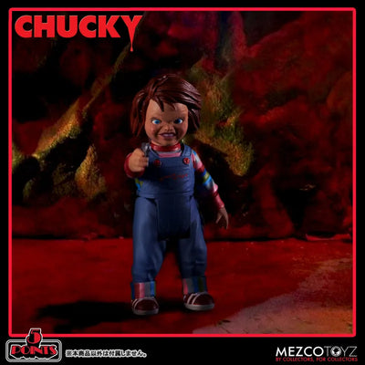 5 Point / Child's Play Series: Chucky Action Figure Deluxe Setㅤ – Mezco – ActionFigure Brasil — embalagem