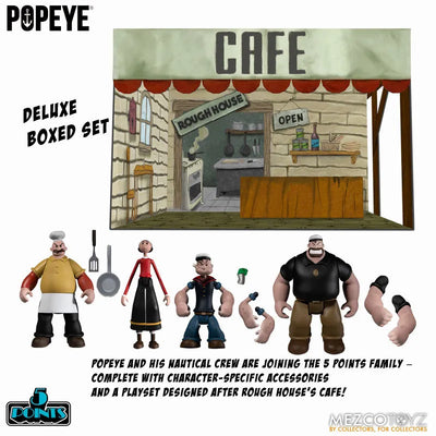 5 Point/ POPEYE: Popeye Cafe Lounge 3.75 Inch Action Figure Box Setㅤ – Mezco – ActionFigure Brasil