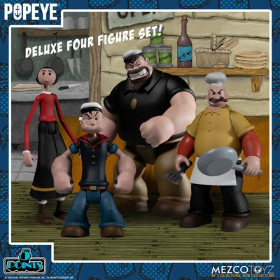 5 Point/ POPEYE: Popeye Cafe Lounge 3.75 Inch Action Figure Box Setㅤ – Mezco – ActionFigure Brasil — iluminação de estúdio
