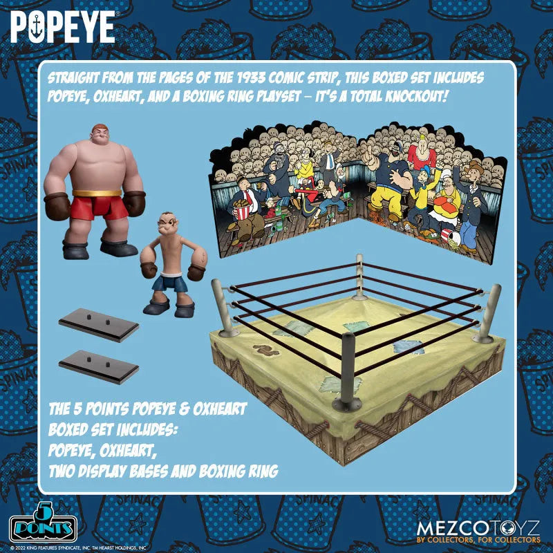5-Point / Popeye: Popeye & Oxheart 3.75 Inch Action Figure Setㅤ – Mezco – ActionFigure Brasil
