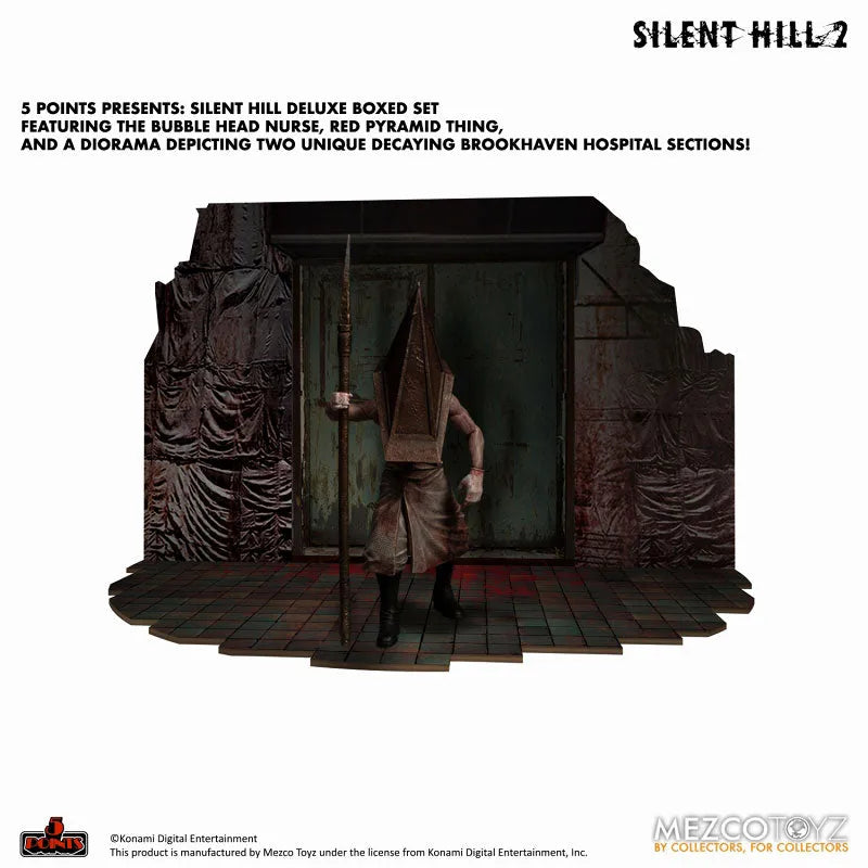 5 Point Silent Hill 2 Red Pyramid Thing & Bubble Head Nurse 3.75 Inch Action Figure Deluxe Setㅤ – Mezco – ActionFigureBrasil