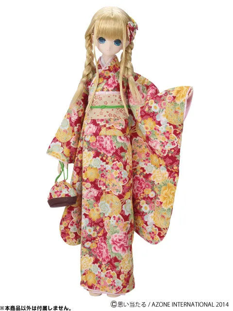50cm Collection - Doll Clothes - 50cm Kimono & Hakama set 2014 - Red (Azone)ㅤ – Azone – ActionFigure Brasil