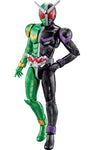 Kamen Rider W - Kamen Rider Double Cyclone Joker - Rider Kick's Figure - RKF Legend Rider Series - & Hardboilder (Bandai)ㅤ