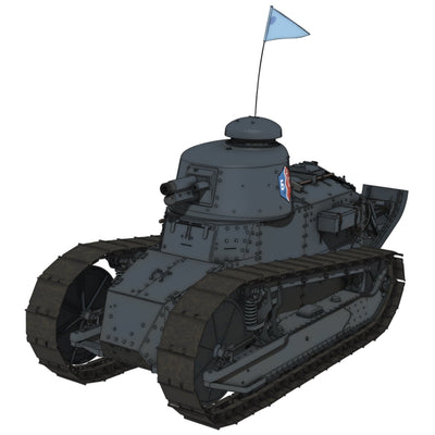 Girls und Panzer: Saishuushou - FT-17 - 1/72 - BC Freedom Academy (Platz, FlyHawk)ㅤ