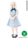 Doll Clothes - PureNeemo - PureNeemo M Size Costume - SAHRA'S à la mode - Round Collar Cleric Dress - 1/6 - Blue Check (Azone)ㅤ