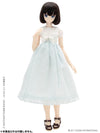 48cm/50cm Doll Wear - 50 BlackRavenClothing Spring Color One-piece Set / White x Sky Blue (DOLL ACCESSORY)ㅤ