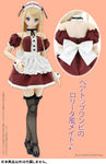 48cm/50cm Doll Wear - AZO2 Lolita Maid Dress Set / Bordeaux (DOLL ACCESSORY)ㅤ